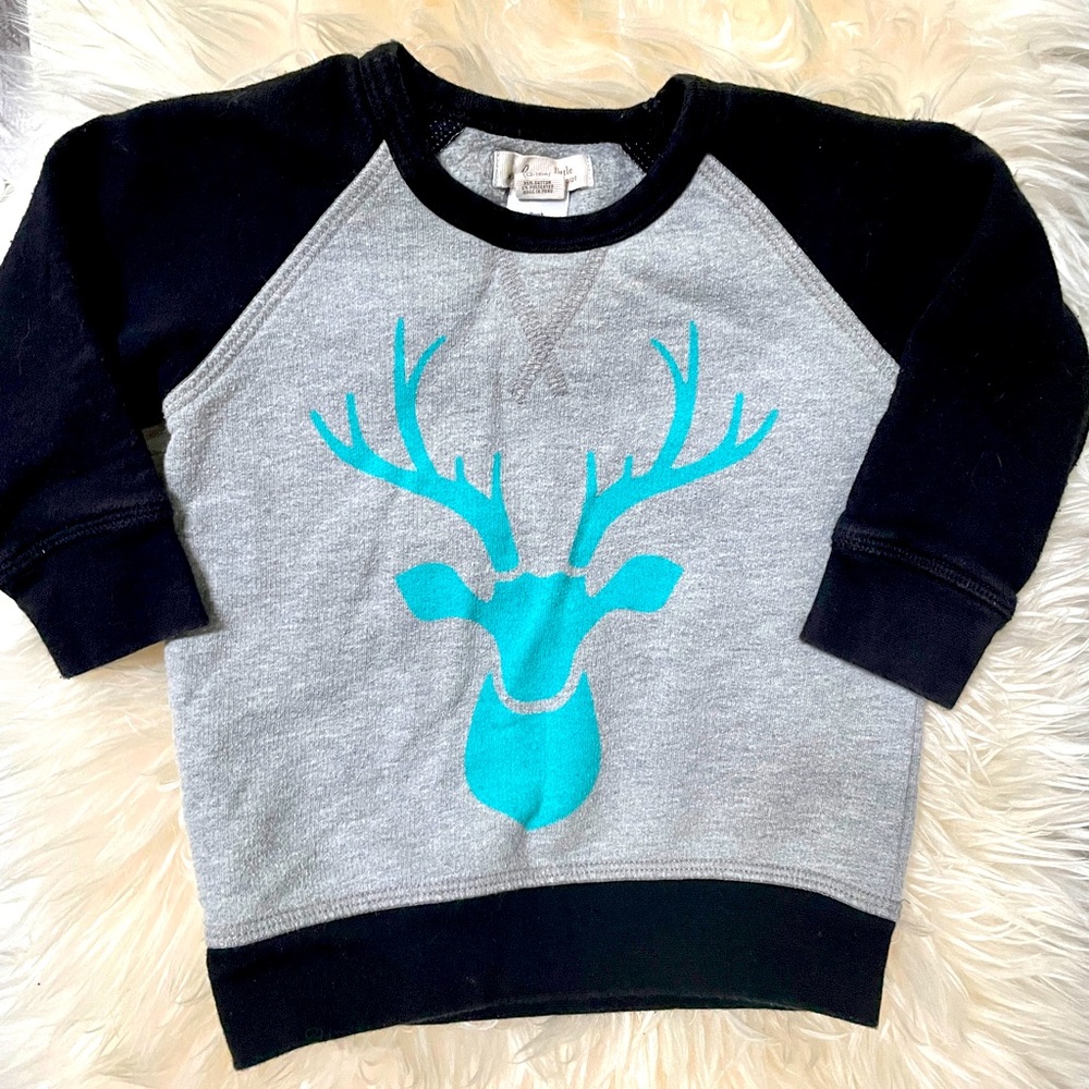 Peek 12-18M Deer Stag Sweater GUC